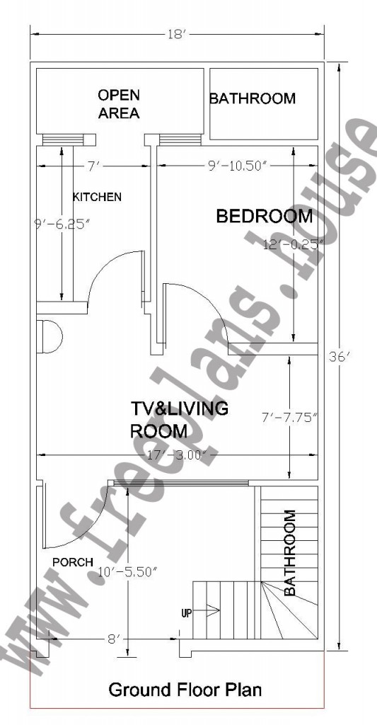 18×36 Feet /60 Square Meter House Plan, – Free House Plans